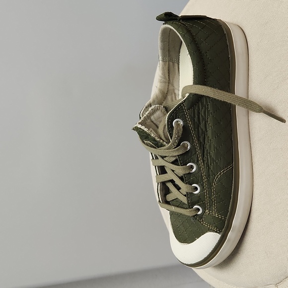 Women's, Olive/Khaki Green Quilted Keen Sneakers - Picture 6 of 12